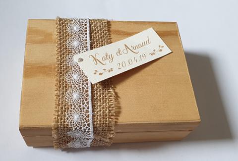 Location de coffre en bois porte alliances pour mariage dans les Hauts-de-France