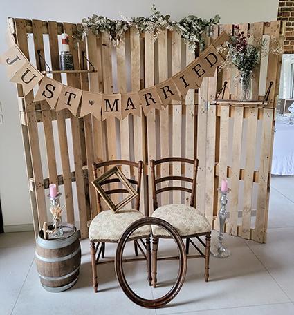 Location de mur palette pour mariage dans la Somme